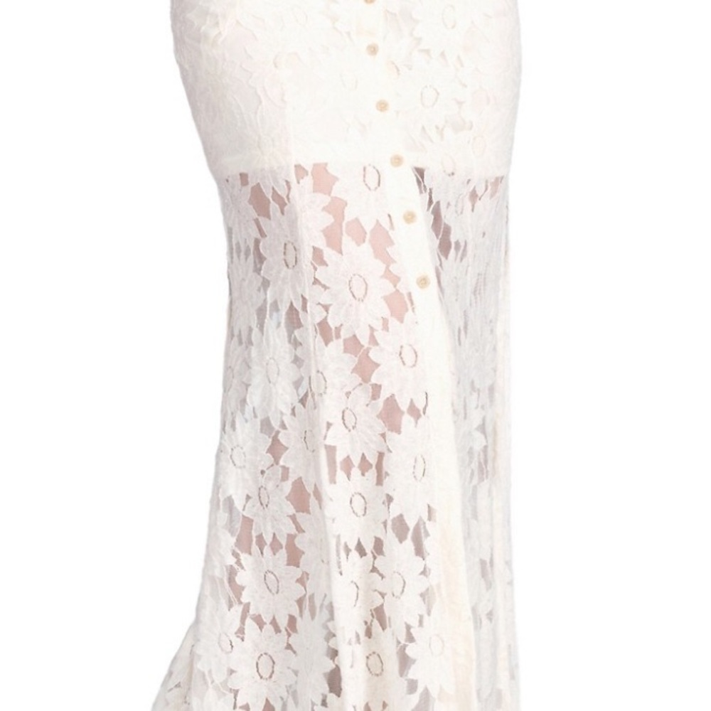 California Moonrise Lace Maxi Skirt, EUC